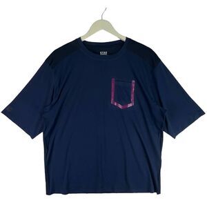 New Dyne Men US M Navy Blue T-Shirt Relaxed Fit Activewear